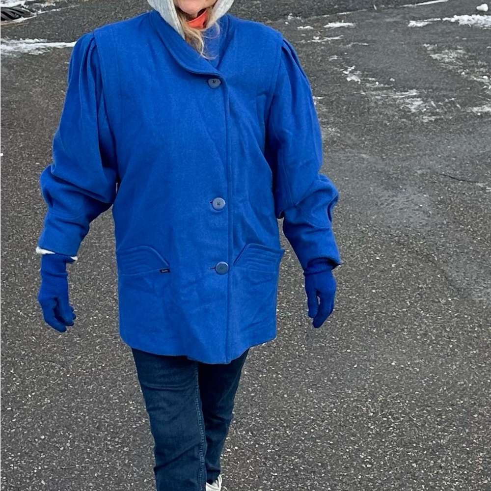 Blue Vintage Coat-Sz7/8-Wool Blend